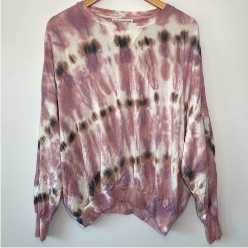 Young Fabulous & Broke Coraline Sweatshirt Pullover Sweater Tie Dye Womens Small - Picture 2 of 8